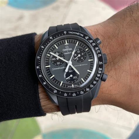 omega speedmaster black rubber strap|omega speedmaster rubber strap 20mm.